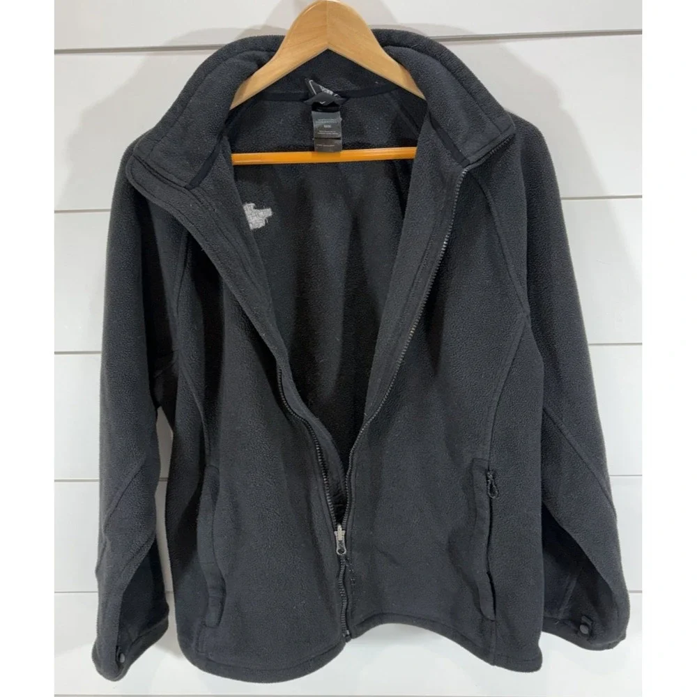 THE NORTH FACE Jacket Men's Medium M Black Low Pile Fleece Zip Winter Outdoors